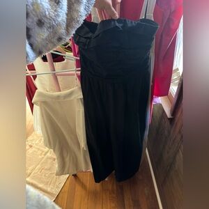 Abercrombie & Fitch Black Strapless Midi Dress size small